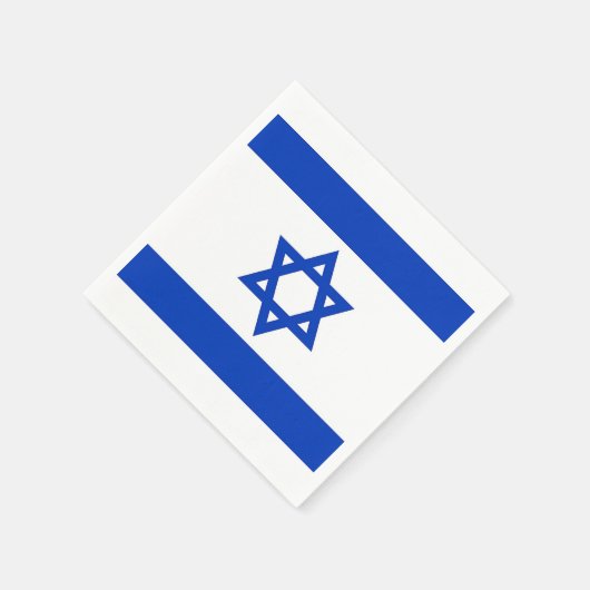 Papieren servetten met Israëlische vlag (Hoek)