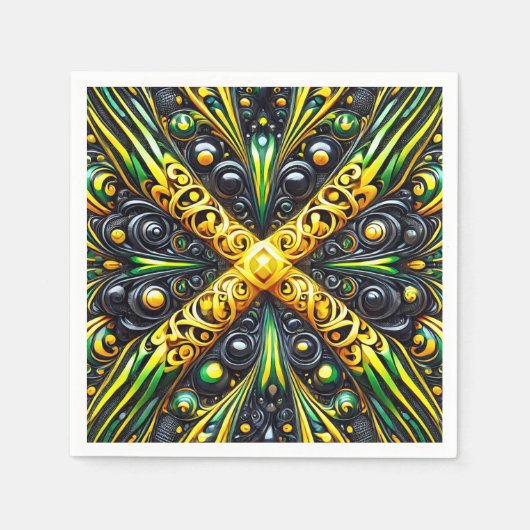 Papieren servetten met Jamaicaanse kleuren Design (Voorkant)