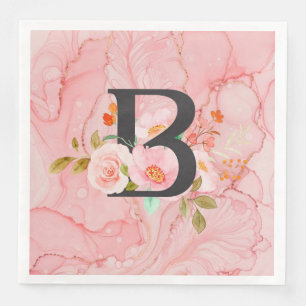 Papieren servetten met letter B