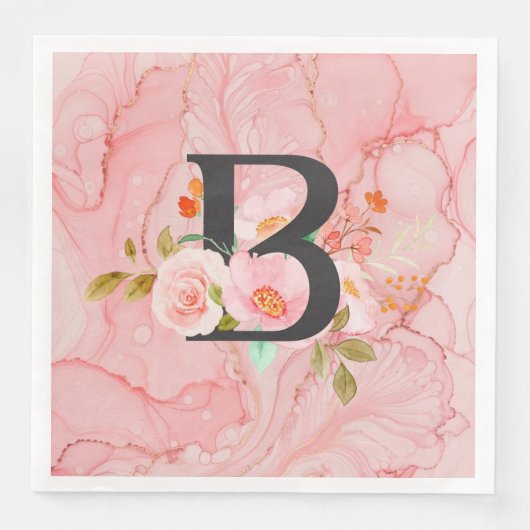 Papieren servetten met letter B (Voorkant)