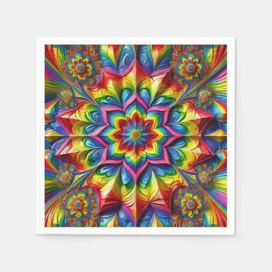 Papieren servetten met LGBTQ-kleuren ontwerp (Voorkant)