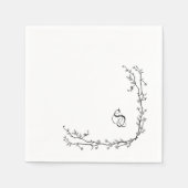 Papieren servetten met monogram (Voorkant)