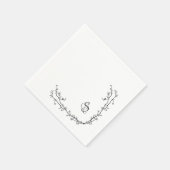 Papieren servetten met monogram (Hoek)