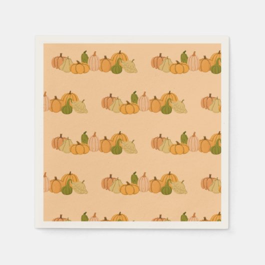 Papieren servetten met pompoenprint – Halloweenfee (Voorkant)