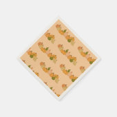Papieren servetten met pompoenprint – Halloweenfee (Hoek)