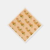 Papieren servetten met pompoenprint – Halloweenfee (Hoek)