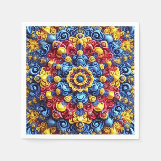 Papieren servetten met Roemeense kleuren Design (Voorkant)