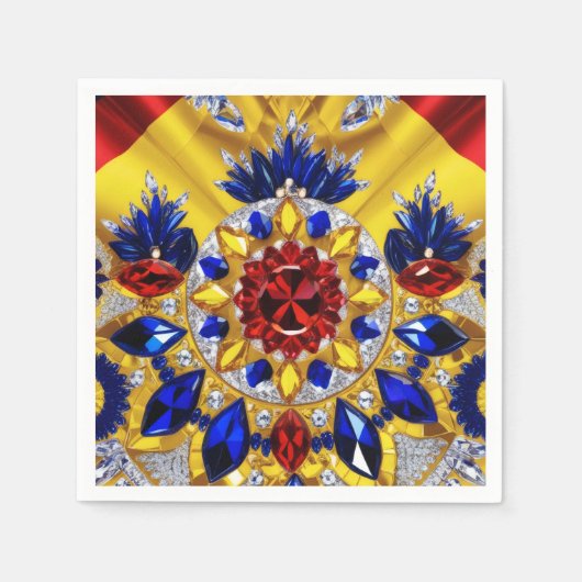 Papieren servetten met Roemeense kleuren Design (Voorkant)