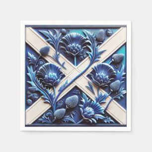 Papieren servetten met Scottish Thistles Design