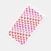 Papieren servetten met speelse harten (Hoek)