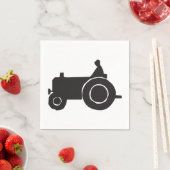Papieren servetten met tractor silhouet (Insitu)