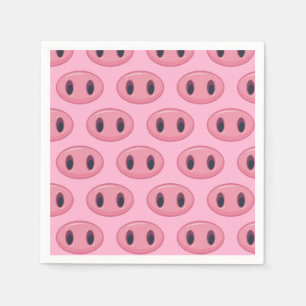 Papieren servetten met varkens, feestartikelen met