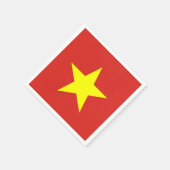 Papieren servetten met Vietnamese vlag (Hoek)