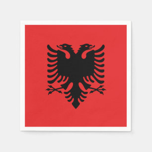 Papieren servetten met vlag van Albanië