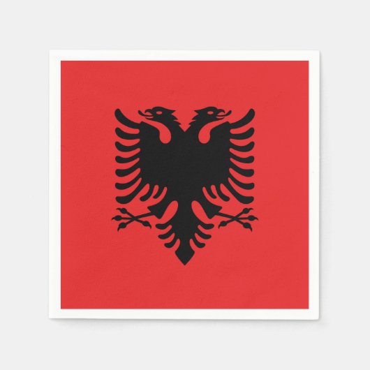 Papieren servetten met vlag van Albanië (Voorkant)