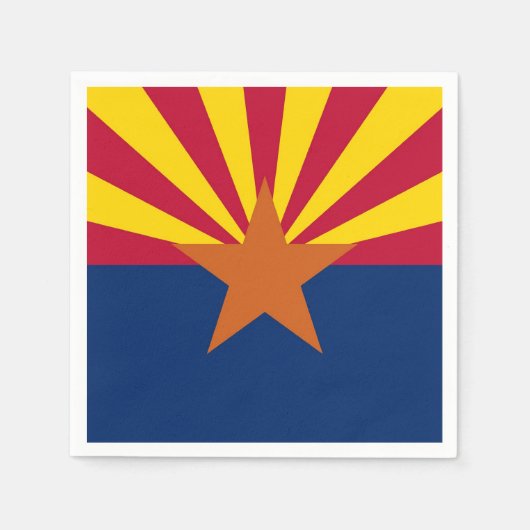 Papieren servetten met vlag van Arizona, Verenigde (Voorkant)