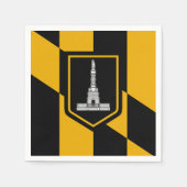 Papieren servetten met vlag van Baltimore (Voorkant)