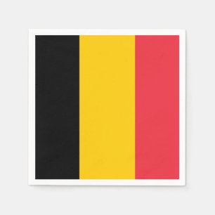 Papieren servetten met vlag van België