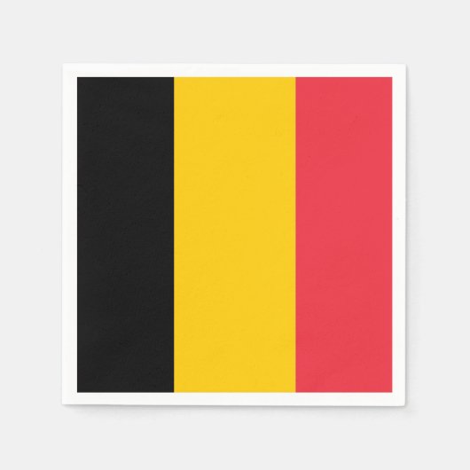 Papieren servetten met vlag van België (Voorkant)