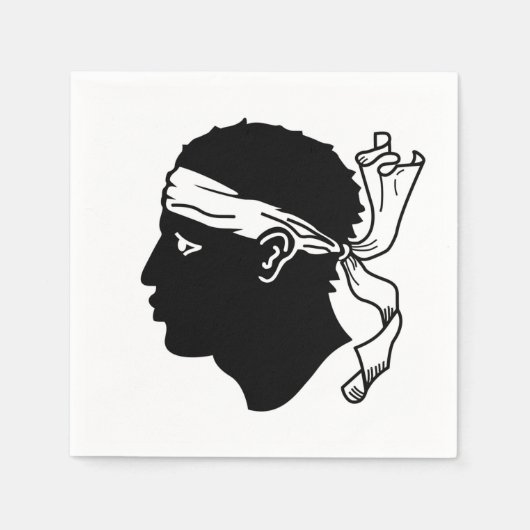 Papieren servetten met vlag van Corsica (Voorkant)