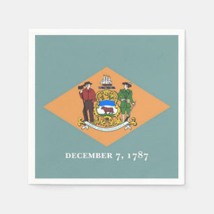 Papieren servetten met vlag van Delaware