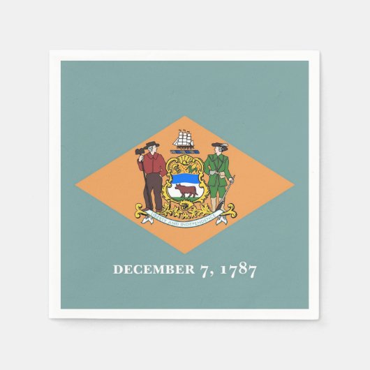 Papieren servetten met vlag van Delaware (Voorkant)