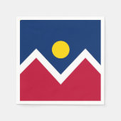 Papieren servetten met vlag van Denver (Voorkant)