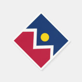 Papieren servetten met vlag van Denver (Hoek)