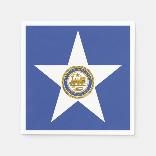 Papieren servetten met vlag van Houston (Voorkant)