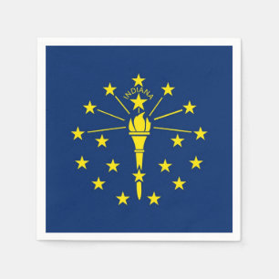 Papieren servetten met vlag van Indiana