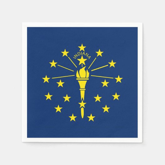 Papieren servetten met vlag van Indiana (Voorkant)