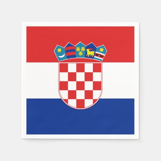 Papieren servetten met vlag van Kroatië (Voorkant)