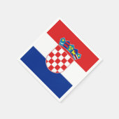 Papieren servetten met vlag van Kroatië (Hoek)