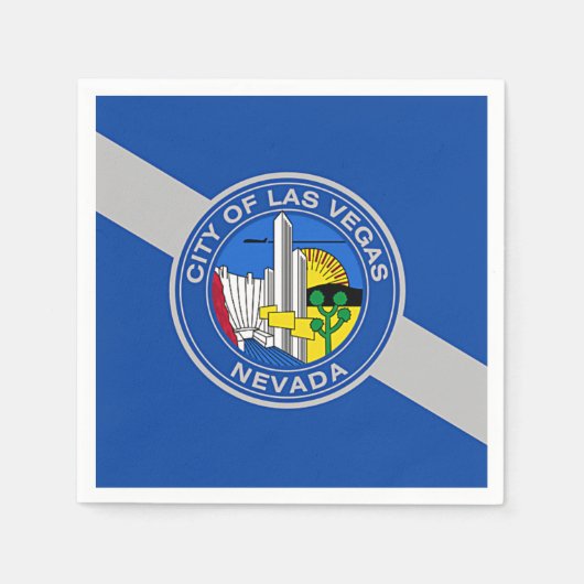Papieren servetten met vlag van Las Vegas (Voorkant)