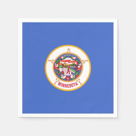 Papieren servetten met vlag van Minnesota (Voorkant)