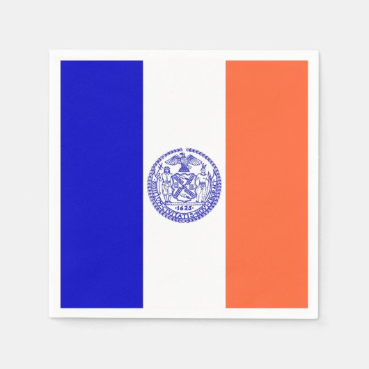 Papieren servetten met vlag van New York City (Voorkant)