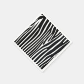 Papieren servetten met zebraprint safari dier (Hoek)