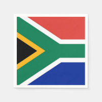 Papieren servetten met Zuid-Afrikaanse vlag