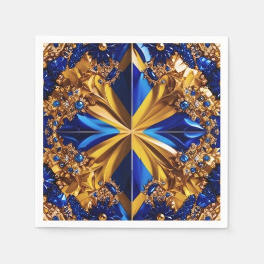 Papieren servetten met Zweden Kleuren Design (Voorkant)