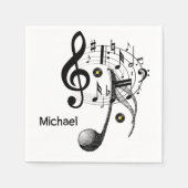 Papieren servetten, Muzieknoten Servet (Voorkant)