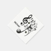Papieren servetten, Muzieknoten Servet (Hoek)