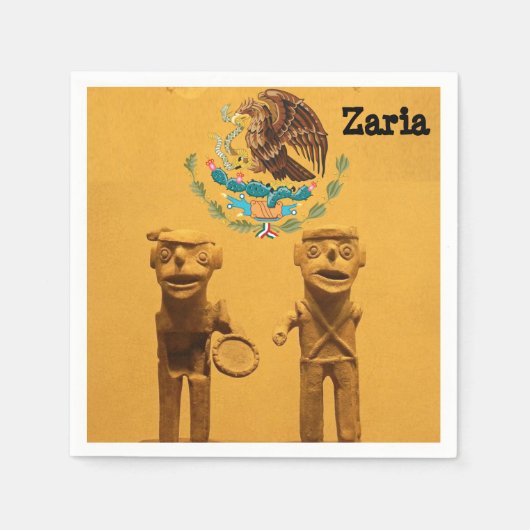 Papieren servetten, oude Mexicaans Servet (Voorkant)