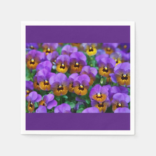 Papieren servetten Pansies (Voorkant)