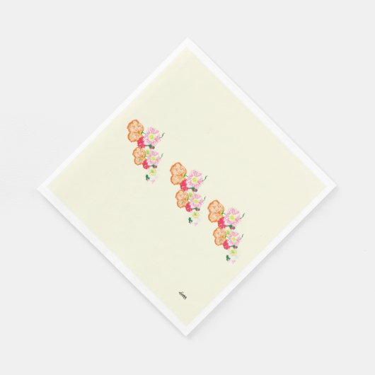 Papieren servetten: Papaverbloemen Servet (Hoek)