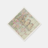 Papieren servetten Pastel Song Vogels (Hoek)