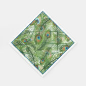 Papieren servetten-pauwenveren servet (Hoek)