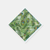 Papieren servetten-pauwenveren servet (Hoek)