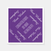 Papieren servetten, Pensioenpartij Herhalende Name Servet (Voorkant)