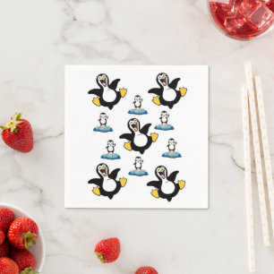 Papieren servetten, pinguïn servet