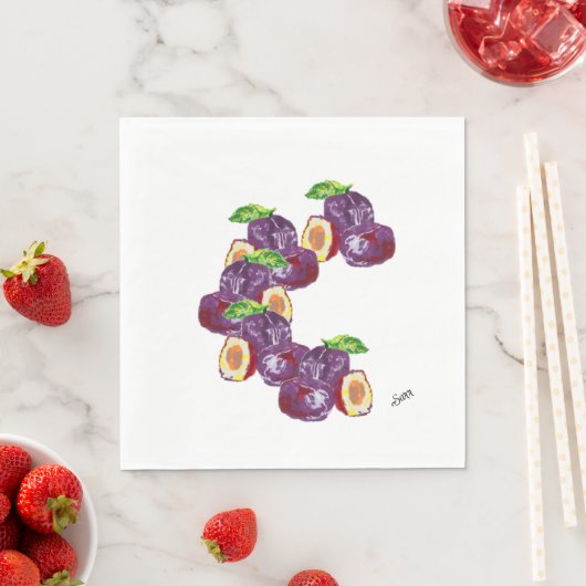Papieren servetten : Plum's (Insitu)